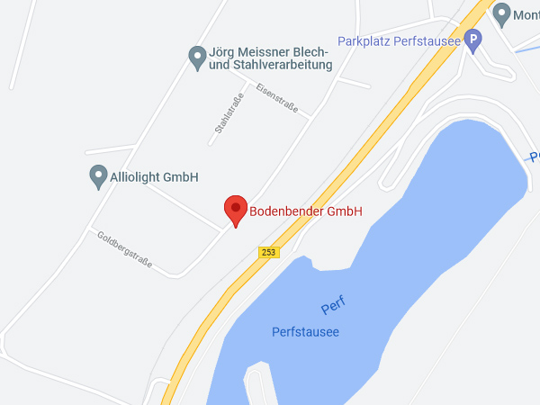 Google-Maps Map of Bodenbender GmbH