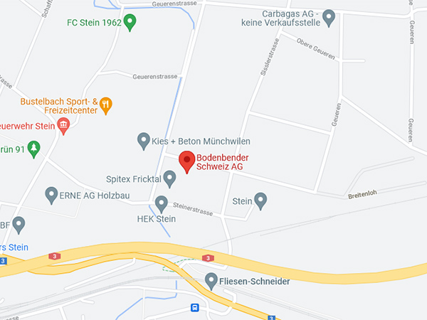 Google-Maps Karte von Bodenbender Schweiz AG